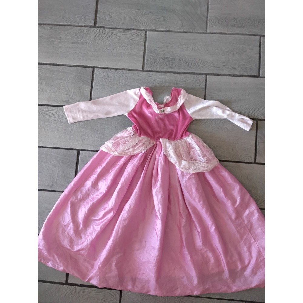 Little Adventures Pink Princess Dress Costume Kids Large 5-7 Years Velvet Lace